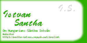 istvan santha business card