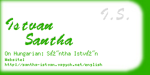 istvan santha business card
